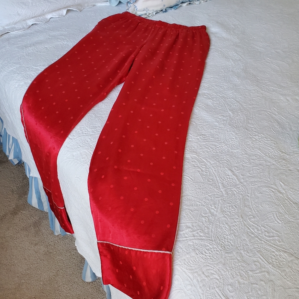 Victoria's Secret Red Satiny Pajama bottoms